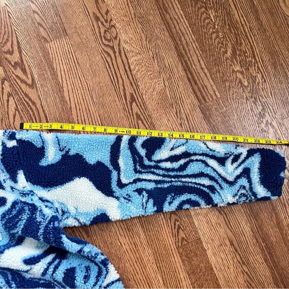 ASOS 4505 ski borg 1/4 zip sweat in blue swirl print - Size 8 - Picture 8 of 8